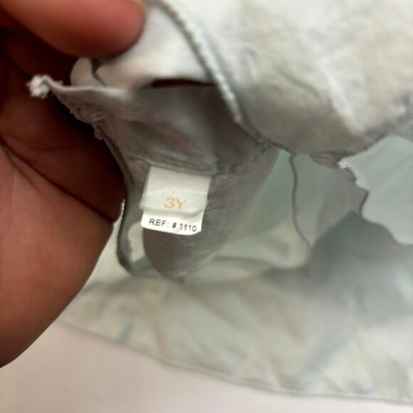 Minimalist Pastel A-Line Dress – Light Blue Sleeveless Cotton, 3T - Picture 2 of 6